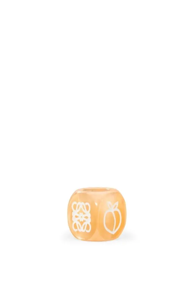 Loewe Personalisation Strap In Classic Calfskin and Dice Vivid Orange Women Bag Charms and Keyrings Loewe Personalisation Strap In Classic Calfskin and Dice Vivid Orange Women Bag Charms and Keyrings