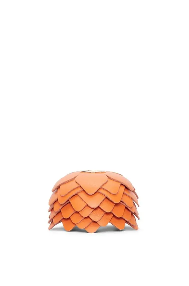 Loewe Personalisation Strap In Classic Calfskin and Dice Vivid Orange Women Bag Charms and Keyrings Loewe Personalisation Strap In Classic Calfskin and Dice Vivid Orange Women Bag Charms and Keyrings