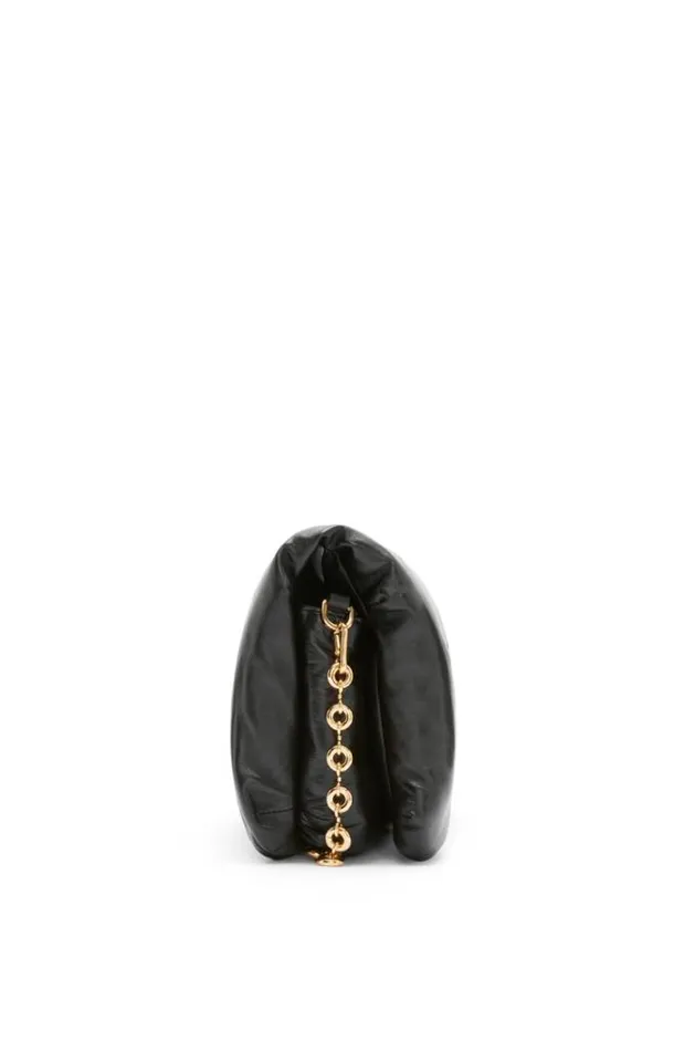 Loewe Puffer Goya Bag In Shiny Nappa Lambskin Black Women Shoulder Bags