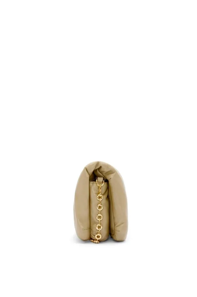 Loewe Puffer Goya Bag In Shiny Nappa Lambskin Clay Green Women Shoulder Bags