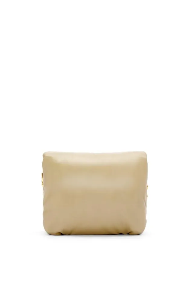 Loewe Puffer Goya Bag In Shiny Nappa Lambskin Clay Green Women Shoulder Bags