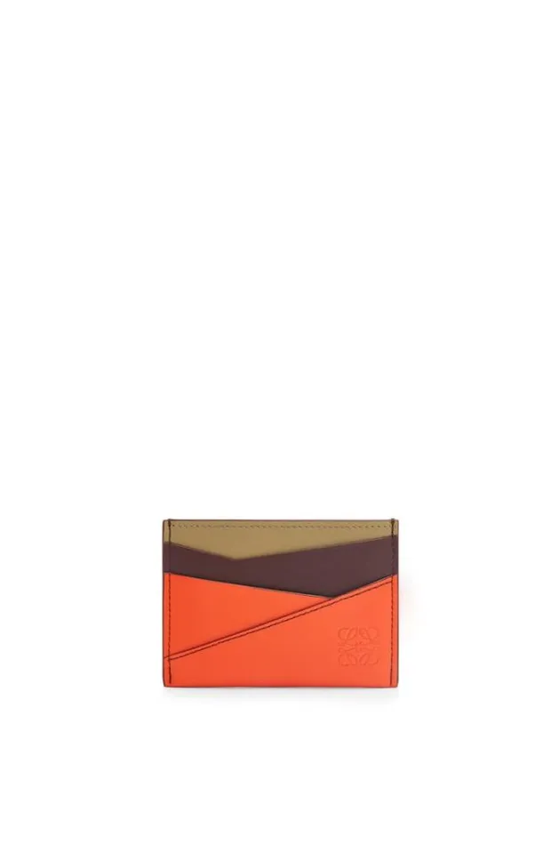 Loewe Puzzle Plain Cardholder In Classic Calfskin Dark Burgundyvivid Orangecla Women Cardholders and Coin Purses Loewe Puzzle Plain Cardholder In Classic Calfskin Dark Burgundyvivid Orangecla Women Cardholders and Coin Purses
