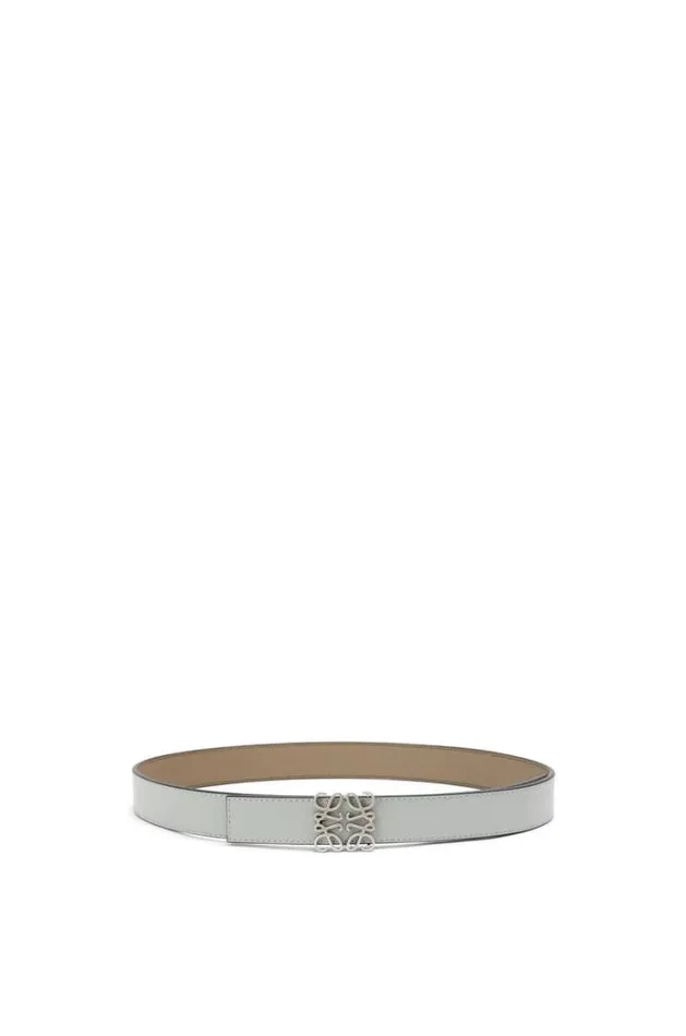 Loewe Reversible Anagram Belt In Smooth Calfskin Laurel Greenash Greypalladiu Women Belts