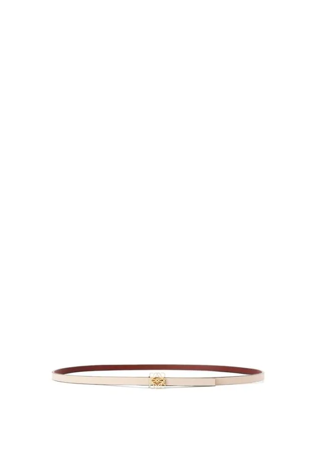 Loewe Reversible Anagram Belt In Smooth Calfskin Tile Rednudegold Women Belts