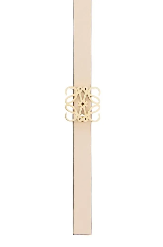Loewe Reversible Anagram Belt In Smooth Calfskin Tile Rednudegold Women Belts