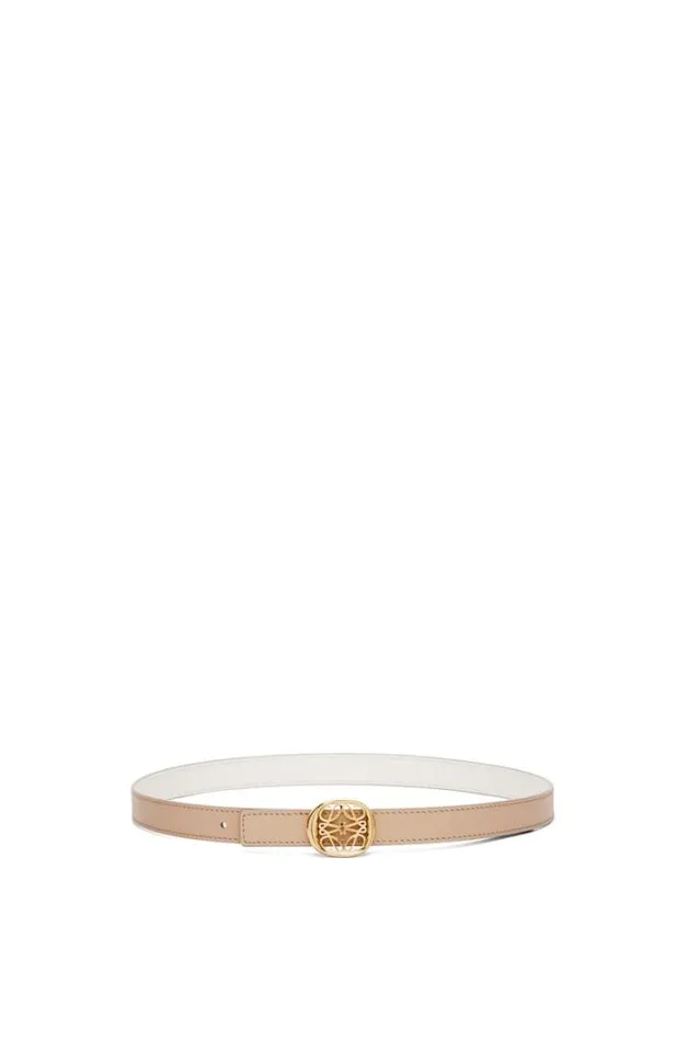 Loewe Reversible Anagram Ellipse Belt In Smooth Calfskin Paper Craft Soft Whitegold Women Belts Loewe Reversible Anagram Ellipse Belt In Smooth Calfskin Paper Craft Soft Whitegold Women Belts