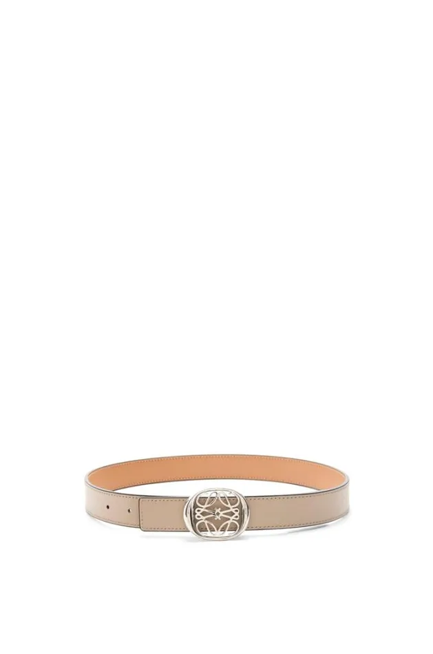 Loewe Reversible Anagram Ellipse Belt In Smooth Calfskin Warm Desertsandpalladium Women Belts Loewe Reversible Anagram Ellipse Belt In Smooth Calfskin Warm Desertsandpalladium Women Belts