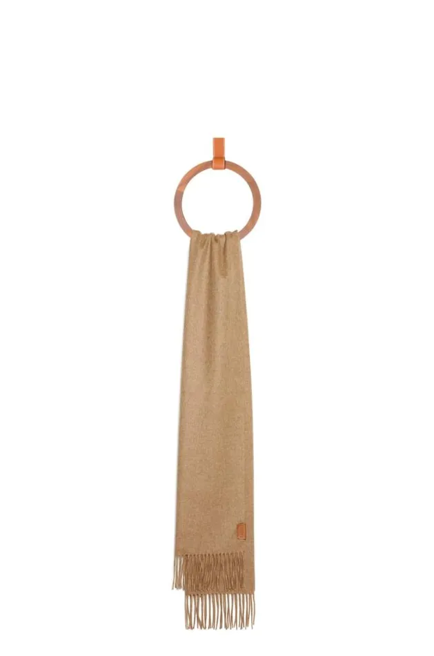Loewe Scarf In Cashmere Beige Men Scarves