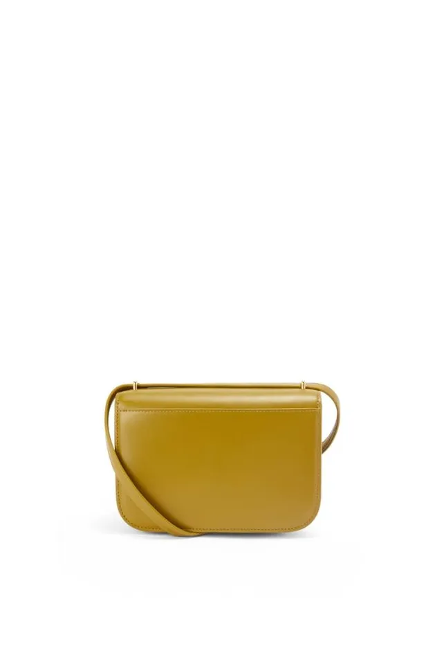 Loewe Small Goya Bag In Silk Calfskin Ochre Women Shoulder Bags