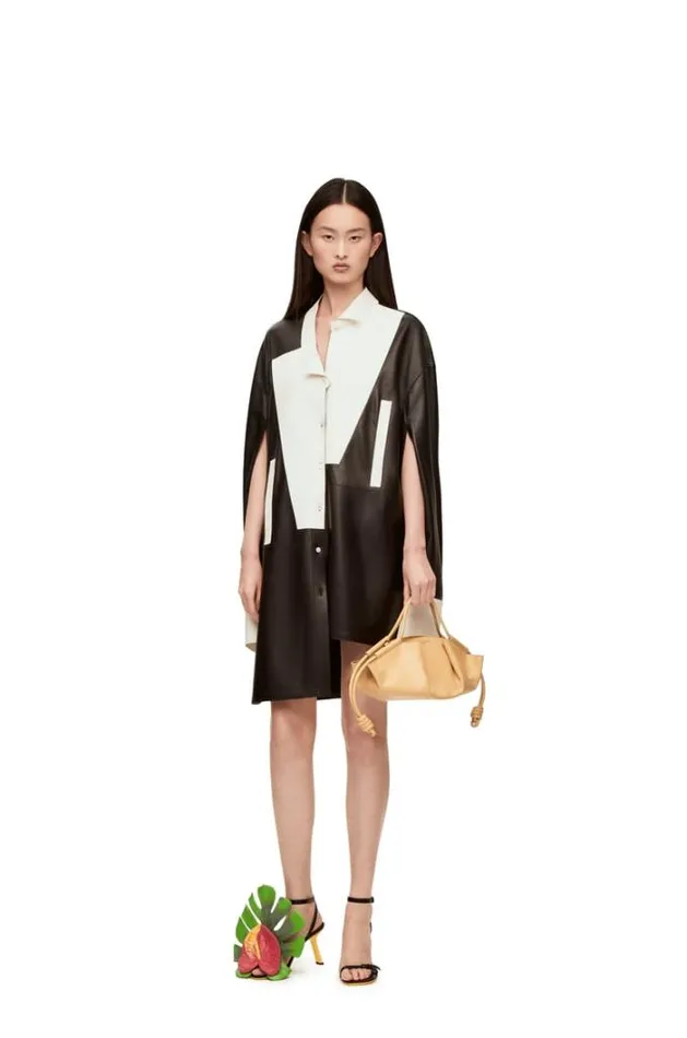 Loewe Small Paseo Bag In Shiny Nappa Calfskin Dark Butter Women Shoulder Bags