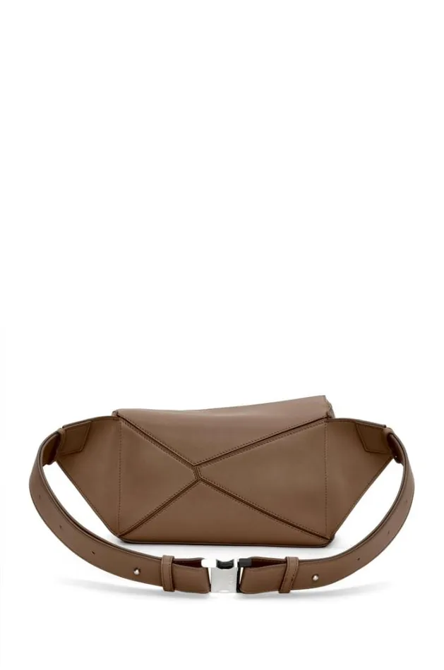 Loewe Small Puzzle Bumbag In Classic Calfskin Winter Brown Men Shoulder Bags