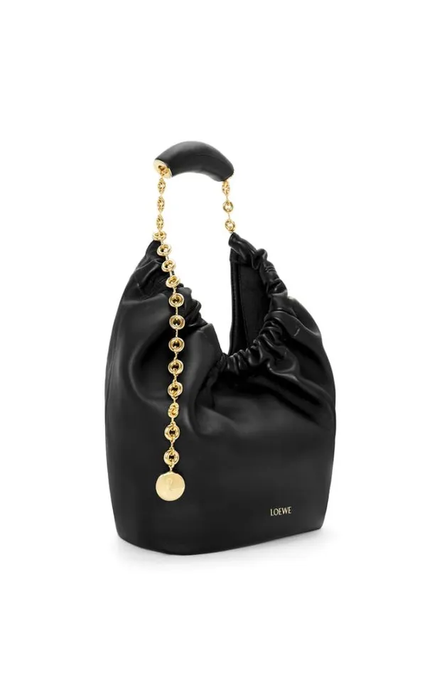 Loewe Small Squeeze Bag In Nappa Lambskin Black Women Crossbody Bags
