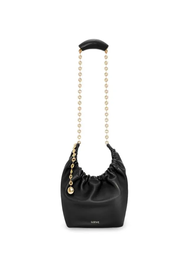 Loewe Small Squeeze Bag In Nappa Lambskin Black Women Crossbody Bags