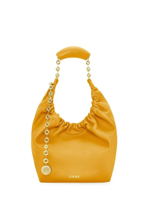 Loewe Small Squeeze Bag In Nappa Lambskin Sunflower Women Crossbody Bags
