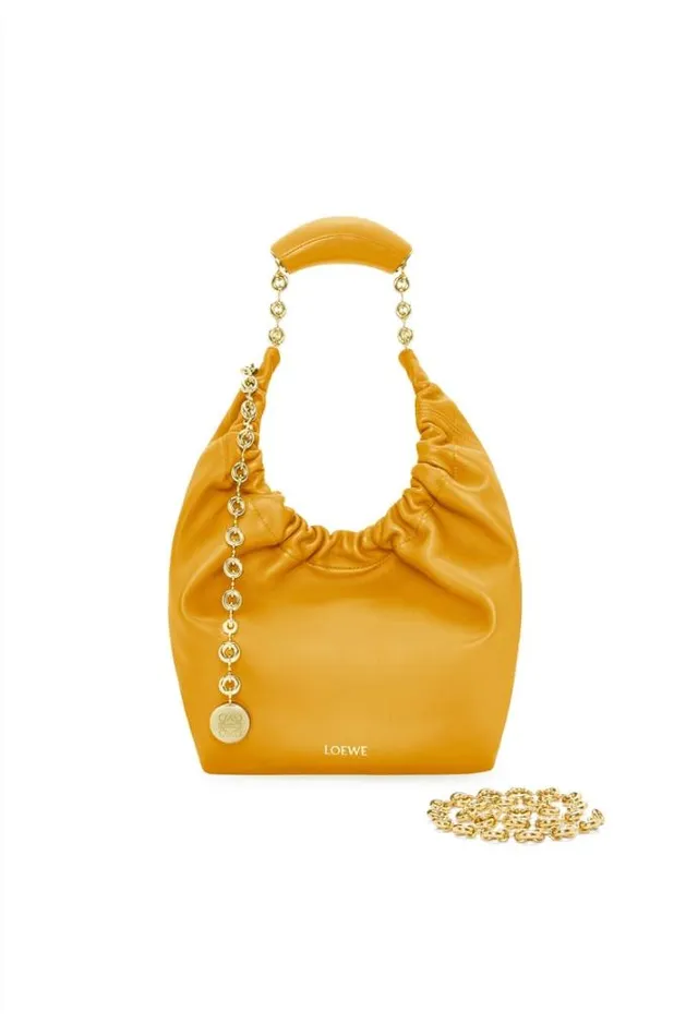 Loewe Small Squeeze Bag In Nappa Lambskin Sunflower Women Crossbody Bags