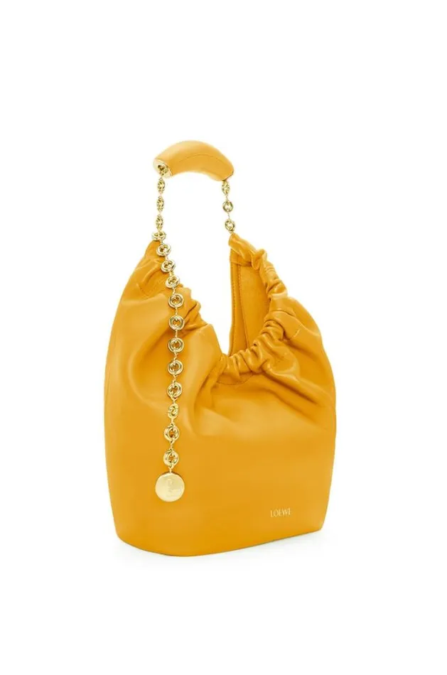 Loewe Small Squeeze Bag In Nappa Lambskin Sunflower Women Crossbody Bags