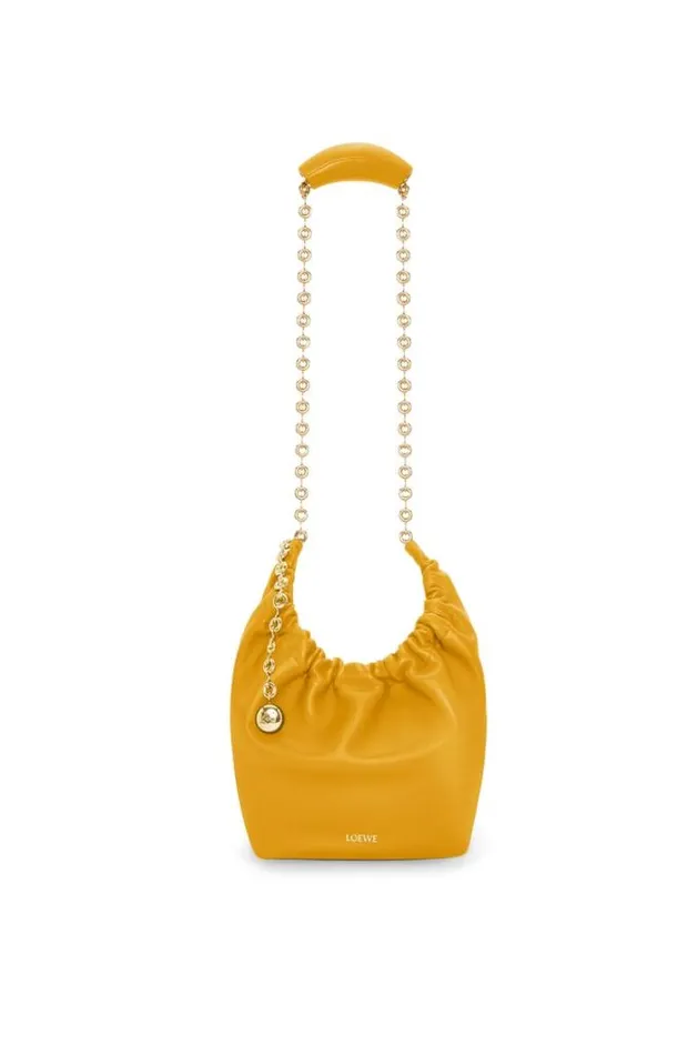 Loewe Small Squeeze Bag In Nappa Lambskin Sunflower Women Crossbody Bags