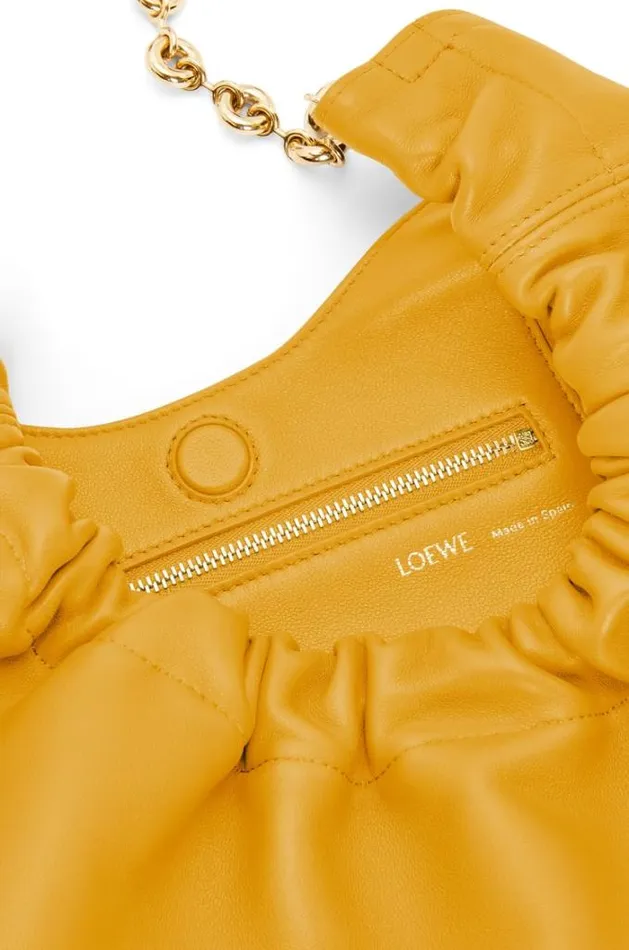Loewe Small Squeeze Bag In Nappa Lambskin Sunflower Women Crossbody Bags
