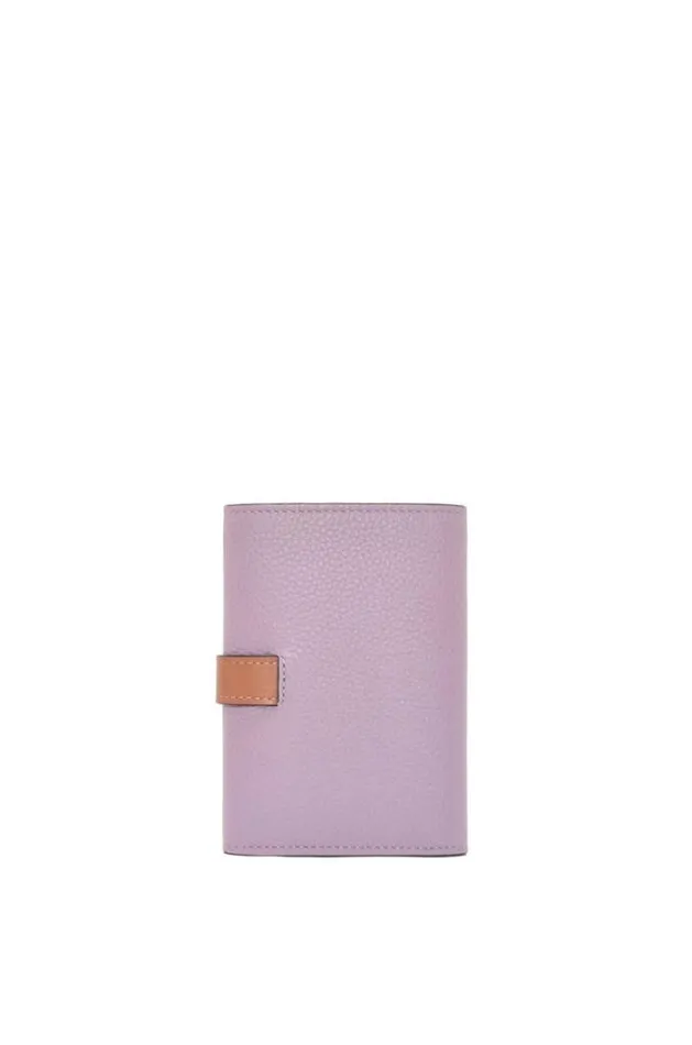 Loewe Small Vertical Wallet In Soft Grained Calfskin Dirty Mauvetan Women Small Wallets