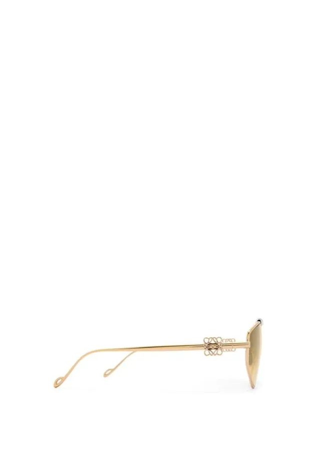 Loewe Spoiler New Aviator Sunglasses In Metal Gold Multitone Women Sunglasses
