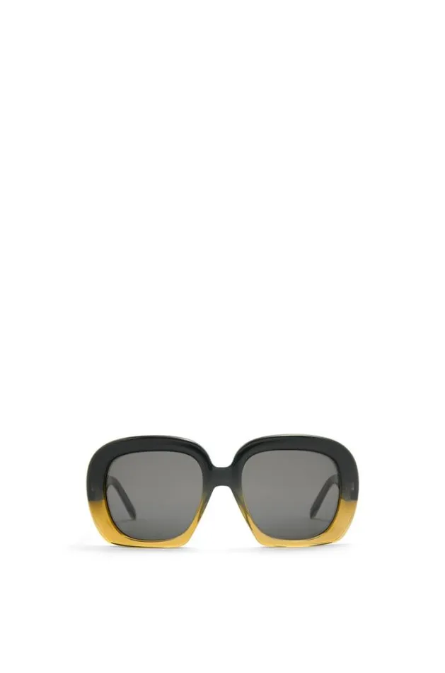 Loewe Square Halfmoon Sunglasses In Acetate Gradient Green Women Sunglasses