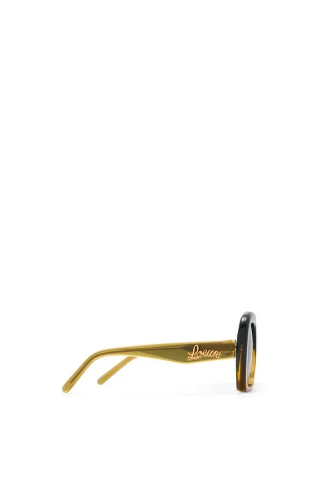 Loewe Square Halfmoon Sunglasses In Acetate Gradient Green Women Sunglasses