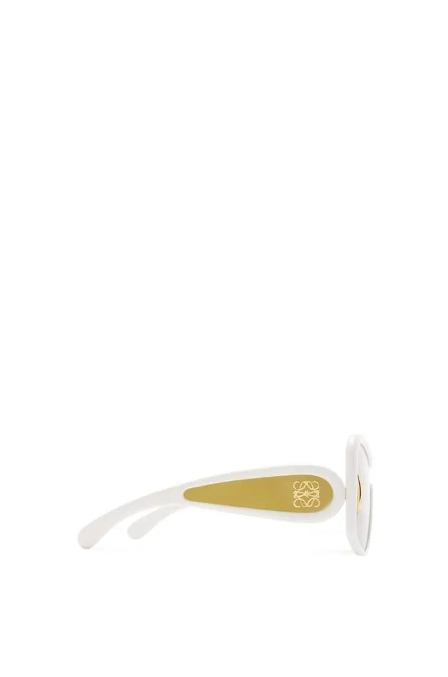 Loewe Square Mask Sunglasses In Acetate And Nylon White Men Sunglasses