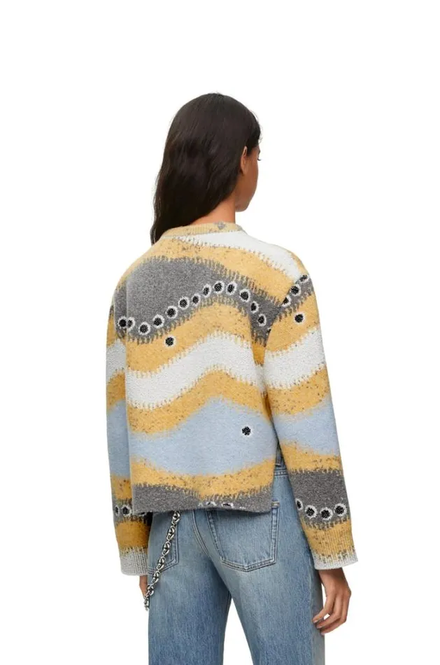 Loewe Sweater In Wool Blend Multicolor Women Knitwear