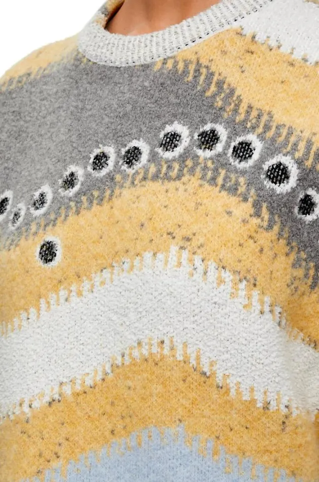 Loewe Sweater In Wool Blend Multicolor Women Knitwear