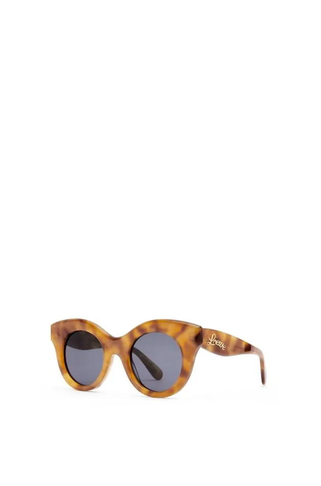 Loewe Tarsier Sunglasses In Acetate Shiny Blonde Havanasmoke Men Sunglasses