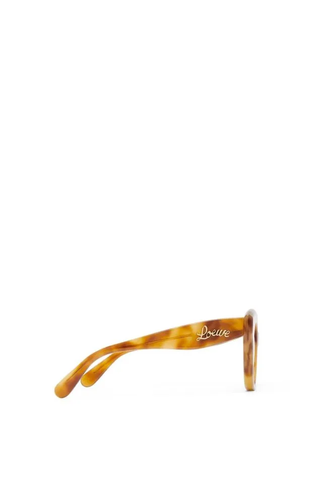 Loewe Tarsier Sunglasses In Acetate Shiny Blonde Havanasmoke Men Sunglasses