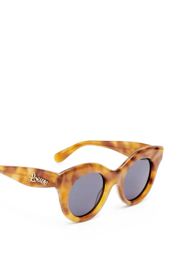 Loewe Tarsier Sunglasses In Acetate Shiny Blonde Havanasmoke Men Sunglasses