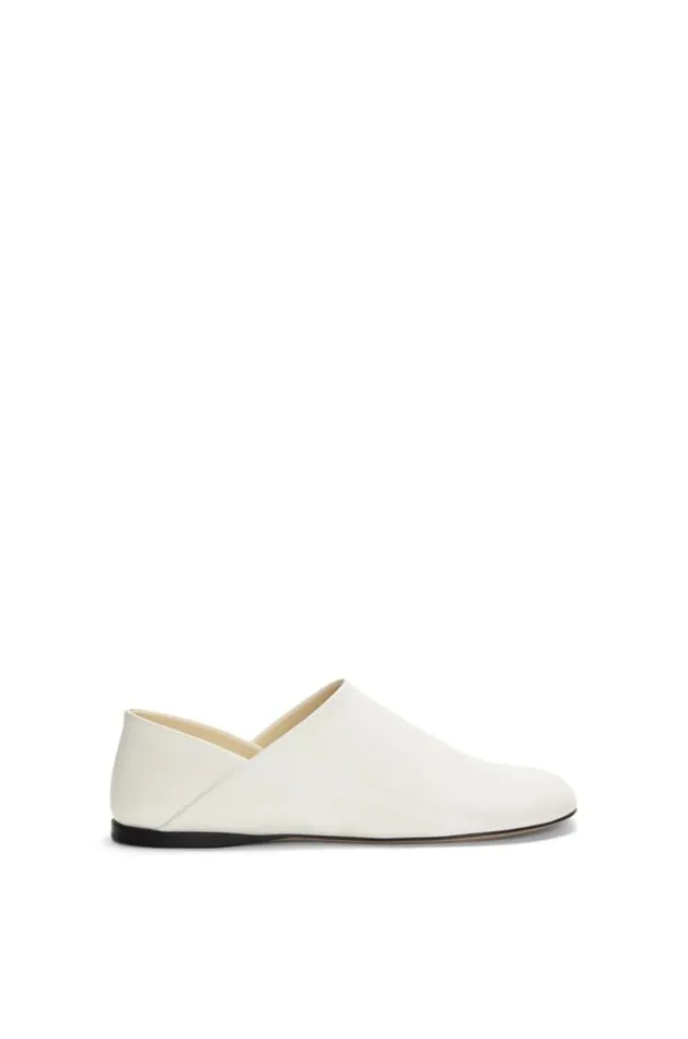 Loewe Toy Slipper In Goatskin White Women Flats