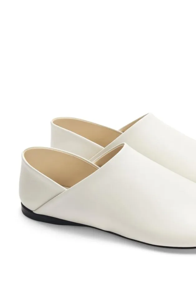 Loewe Toy Slipper In Goatskin White Women Flats