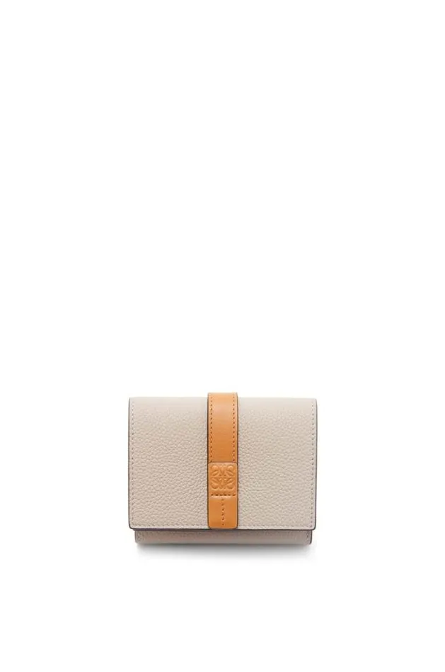 Loewe Trifold Wallet In Soft Grained Calfskin Light Oathoney Women Small Wallets