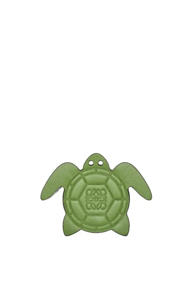 Loewe Turtle Dice In Classic Calfskin Spring Greentan Men Other Accessories