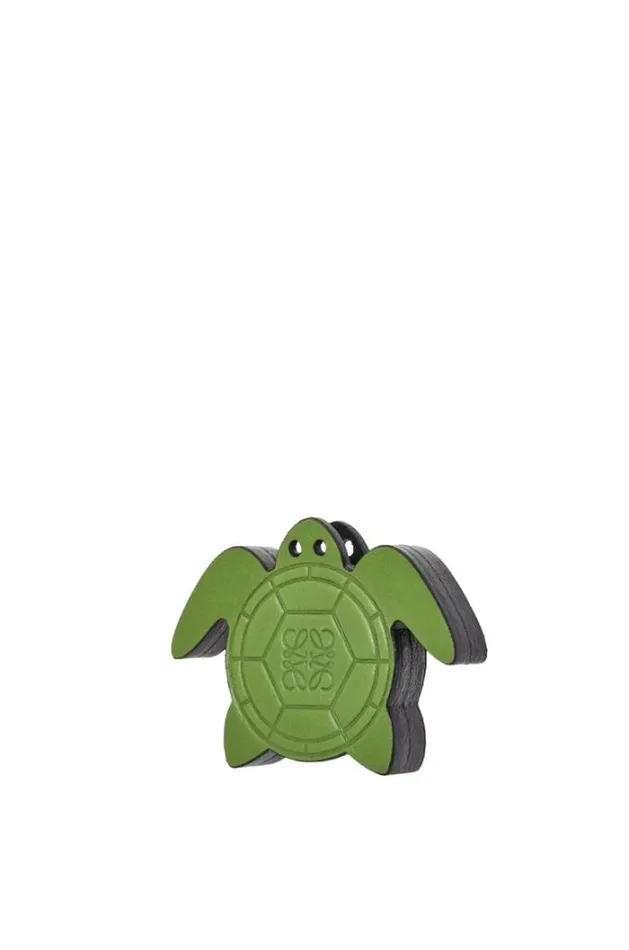 Loewe Turtle Dice In Classic Calfskin Spring Greentan Men Other Accessories