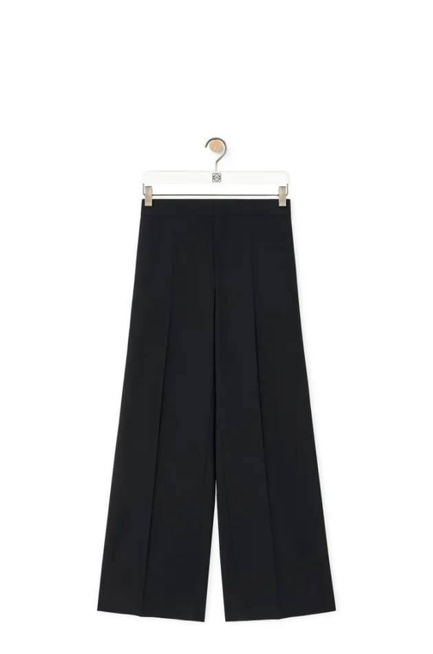 Loewe Tuxedo Trousers In Wool Black Women Trousers and Shorts