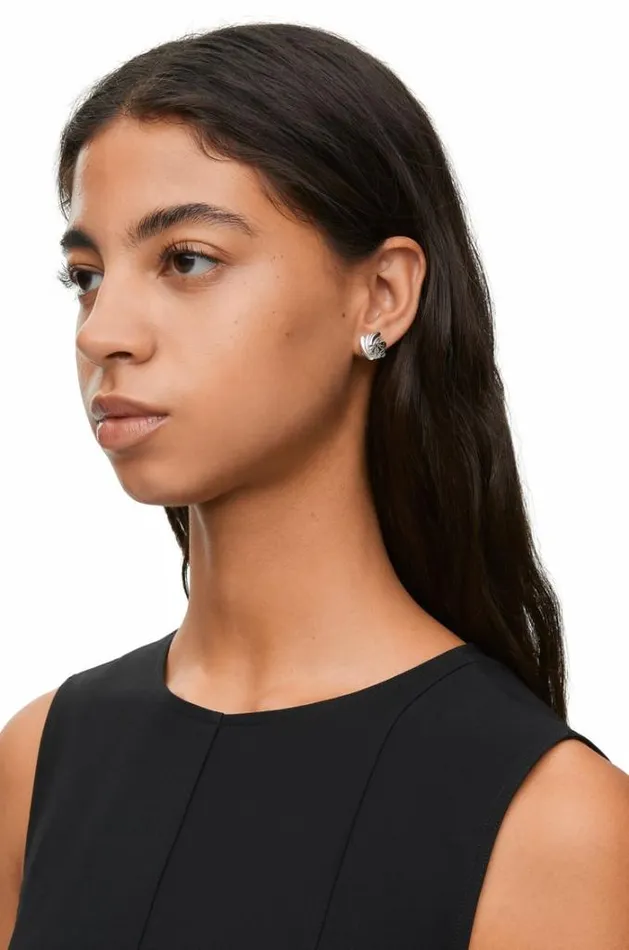 Loewe Twisted Anagram Stud Earrings In Sterling Silver Silver Women Silver Jewellery Loewe Twisted Anagram Stud Earrings In Sterling Silver Silver Women Silver Jewellery