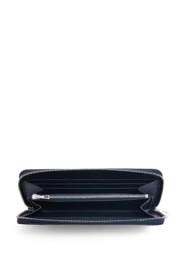 Loewe Zip Around Wallet In Soft Grained Calfskin Deep Navy Men Wallets