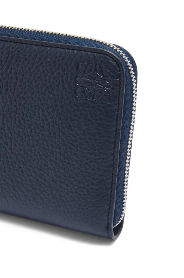 Loewe Zip Around Wallet In Soft Grained Calfskin Deep Navy Men Wallets