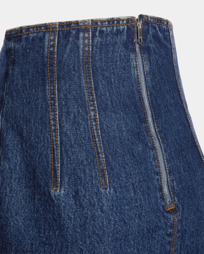 Long Skirt In Medium Blue Cotton Women Bally Dresses and Skirts