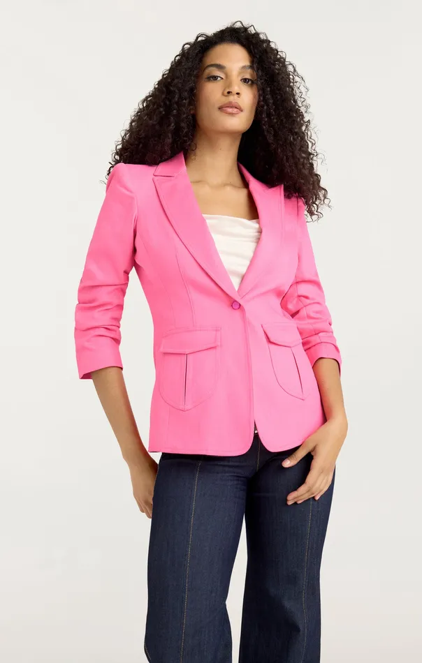 Louisa Blazer Electric Pink Jackets and Blazers Cinq Sept Women