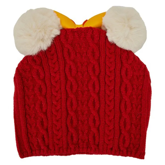 Loungefly Apparel Unisex Exclusive 8211 Disney Fall Minnie Mouse Pom Beanie