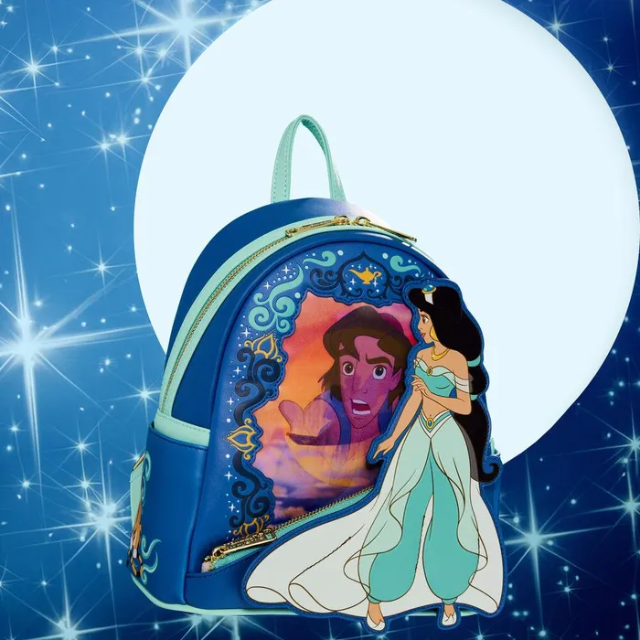 Loungefly Backpacks Unisex Aladdin Jasmine Princess Series Lenticular Mini Backpack Loungefly Backpacks Unisex Aladdin Jasmine Princess Series Lenticular Mini Backpack