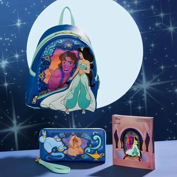 Loungefly Backpacks Unisex Aladdin Jasmine Princess Series Lenticular Mini Backpack Loungefly Backpacks Unisex Aladdin Jasmine Princess Series Lenticular Mini Backpack