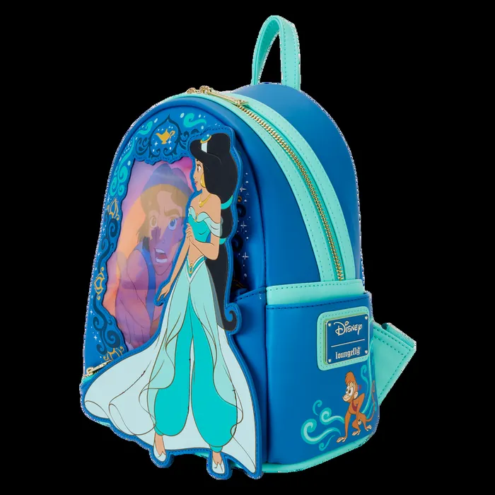 Loungefly Backpacks Unisex Aladdin Jasmine Princess Series Lenticular Mini Backpack Loungefly Backpacks Unisex Aladdin Jasmine Princess Series Lenticular Mini Backpack
