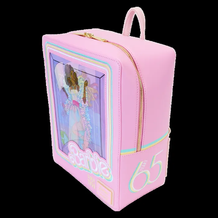 Loungefly Backpacks Unisex Barbie 65th Anniversary Doll Box Triple Lenticular Mini Backpack