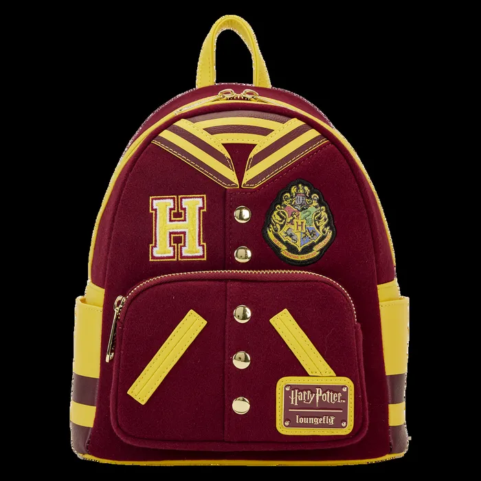 Loungefly Backpacks Unisex Harry Potter Hogwarts Crest Varsity Jacket Mini Backpack