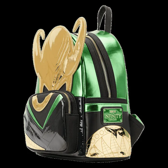 Loungefly Backpacks Unisex Marvel Metallic Loki Cosplay Mini Backpack Loungefly Backpacks Unisex Marvel Metallic Loki Cosplay Mini Backpack
